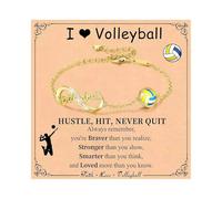 XFSRG Pulseras Mujer Deportiva con Pelotas con Charms Deportivos en Forma de Pelota Pulsera Creativa Pulseras Elegante Perfecta para los Amantes del Deporte