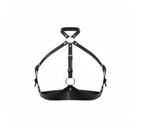 XFSRG Punk Arnes Mujer de Cuero Sexy Gótico Ajustable Joyería Corporal Mujeres Niñas para Rave Fiestas Outfit(Negro#1)