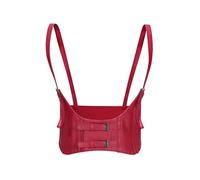 XFSRG Punk Cinturón de Arnés de Cintura Corsé de Cuero Cinturón Chaleco Sexy Gótico Belt Joyería Corporal Ajustable para Mujer Niñas Fiesta de Cosplay Rave Disfraz de Halloween (Rojo)