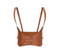 XFSRG Punk Cinturón de Arnés de Cintura Corsé de Cuero Cinturón Chaleco Sexy Gótico Belt Joyería Corporal Ajustable para Mujer Niñas Fiesta de Cosplay Rave Disfraz de Halloween (Marrón)