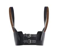 XFSRG Punk Cinturón de Arnés de Cintura Cuerpo de Cuero Cadena de Pecho Chaleco Gótico Negro Cinturón Joyería Corporal Ajustable para Mujer Niñas Fiesta de Cosplay Rave Disfraz de Halloween (Negro 3)