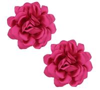 XFSRG Set de 2 Broches Flor Dalia Accesorios Elegantes Tela Mujer,Perfectos para Bodas, Citas, Oficina y Looks Sofisticados Regalos Originales o Eventos Especiales (Rojo rosa)