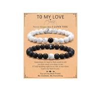 XFSRG Set De Pulseras Para Pareja Regalo Romántico Para San Valentín Aniversario Y Cumpleaños Ajustable Para Él Y Ella Para Momentos Especiales (TO-MY-LOVE)