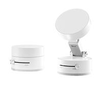 XFSRG Soporte Magnético Movil Coche 360° Universal Accesorios Coche Interior Base Ventosa para Tablero y Parabrisas Soporte Móvil para Mesa y Estantería (Blanco)