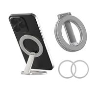 XFSRG Soporte para Movil Doble Cara Magnética Plegado en Z Ajuste Multiángulo Fuerte Adsorción Compacto y Portátil para Cocina Fitness Navegación en Coche