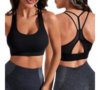 XFSRG Sujetador Deportivo Mujer Tirantes Cruzados Alto Impacto sin Aros Sostén Deportivo Push up Transpirable Fitness Yoga Running Gimnasio Entrenamiento Sports Bra Cómodo