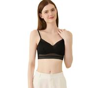 XFSRG Sujetador Espalda Descubierta Mujer Encaje Sujetadores Comodidades Sujetador Bandolera Ajustable U Bra Lencería Sexy Encantador Sujetadores de Espalda Baja (Negro/S)