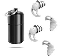 Xfsrg Tapones Para Los Oídos De Silicona Reutilizables Con Estuche De Aluminio Reducción De Ruido Cómodos Y Suaves Perfectos Para Dormir Estudiar Trabajar Y Viajar (White)