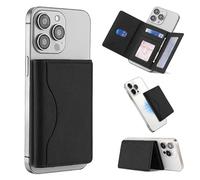 XFSRG Tarjetero Magnético Adhesivo para Móviles Elegante Cartera de Tarjetas para Teléfonos Ideal para Uso Diario y Viajes(Negro)