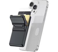 XFSRG Tarjetero Plegable Soporte Móvil Adhesivo Cartera Posterior Almacenamiento Tarjetas Crédito Documentos(Negro)