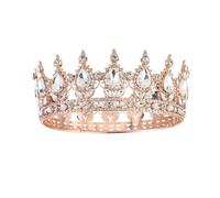 XFSRG Tiara Mujer de Cristal Lujo Ligero Corona Princesa Corona Cumpleaños Destellos Joyería de Novia Escenario Fiesta Accesorios de Boda