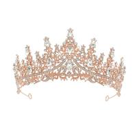 XFSRG Tiara Mujer de Novia con Pedrería Elegante Corona Adorno Brillante para el Cabello para Banquetes Cumpleaños y Bodas