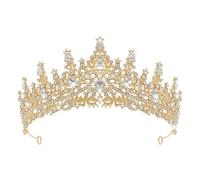 XFSRG Tiara Mujer de Novia con Pedrería Elegante Corona Adorno Brillante para el Cabello para Banquetes Cumpleaños y Bodas
