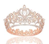 XFSRG Tiara Mujers Diamantes de Imitación Brillantes Corona Princesa Destellos Elegante Adecuado para Cumpleaños Fiesta Boda