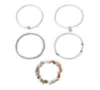XFSRG Tobillera Pulsera Mujer con Conchas y Estrella de Mar Pulseras Tobilleras de Verano Bisutería Mujer Bohemia Accesorios de Playa para Mujeres y Chicas (5 piezas)
