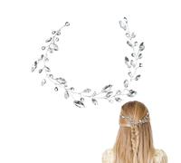 XFSRG Tocados de Pelo Boda Plata Novias Accesorios para Boda Fiesta Velada Cristal Bridal Hair Vine Joyas para Mujeres