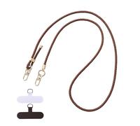 XFSRG Universal Ajustable Teléfono Cordón, Lanyard con 2 almohadillas Correa trenzada resistente multifunción para Ciclismo Viajes (K4720 Marrón)