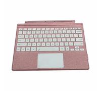 XFTeoux Funda con Teclado para Microsoft Surface Pro 7 Plus/Pro 7 / Pro 6 / Pro 5 / Pro 4 / Pro 3, Teclado Ergonómico Inalámbrico Bluetooth con Batería Recargable Y Trackpad,Rosado