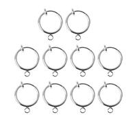 XFUYI 10 Pendientes de aro con Clip para Mujer, niña y Adolescente, de latón Plateado y Dorado, para Orejas sin perforar.