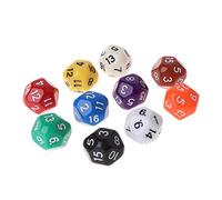 XFUYI 10 Piezas de Dados poliédricos D16 de 16 Caras para Juegos de Mesa