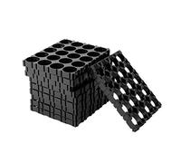 XFUYI 10 Piezas/Juego 18650 conexión de celda de batería de Litio para Soporte de Asiento Plano para Soporte de combinación Fijo de Cabeza Negro