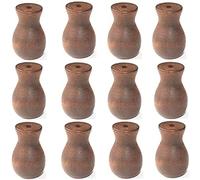 XFUYI 12 Piezas de perillas de cordón de persiana marrón para Ventana, cordón de Madera, pequeñas Gotas, Tiradores para persianas o Cortinas, herrajes para Cortinas