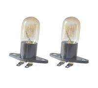 XFUYI - 2 Bombillas de Repuesto para Horno microondas, 20 W, 2 A, 250 V, con Base, Accesorios de Cocina, Vidrio y plástico