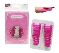 XFUYI 26x Protector de Esmalte de uñas 10 tamaños Protector de Esmalte de uñas Reutilizable C Shield Protector de cutícula de Piel para Pintura de uñas