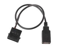 XFUYI 30cm PC Interno 5V 2 Pines IDE Molex a USB 2.0 Tipo A Cable Adaptador de Corriente Hembra