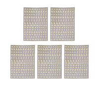 XFUYI 5 Piezas m Letras Brillo Resina epoxi Pegatinas ecológicas Letras inglesas Números UV Rellenos de Resina epoxi Oro