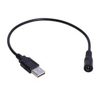 XFUYI Cable de alimentación USB, Cable Adaptador de Carga de Fuente de alimentación USB Hembra de 5,5 x 2,1 mm CC, Macho de 5 V CC para Ventilador USB
