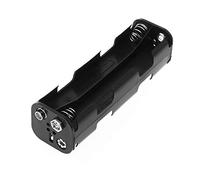 XFUYI Caja de batería de Tira Larga 8X AA para Soporte de Caja 12V Almacenamiento Posterior de Doble Lado Contenedor de botón de 6V Conexión de Soldadura Negro