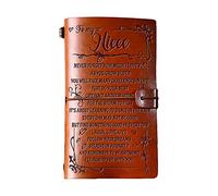 XFUYI Cuaderno Vintage de Cuero Hecho a Mano, Papel Resistente a la Tinta, Cierre elástico, papelería para Oficina, hogar y Escuela.