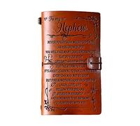 XFUYI Cuaderno Vintage de Cuero Hecho a Mano, Papel Resistente a la Tinta, Cierre elástico, papelería para Oficina, hogar y Escuela.