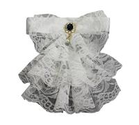 XFUYI - Cuello de encaje estilo victoriano vintage con volantes, cuello de payaso en, corbata, accesorios para disfraces de cosplay