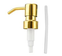XFUYI Dispensador de jabón de Acero Inoxidable Bomba Dorada para dispensador de loción para Cabeza Prensa Manual para reemplazo de Cabeza para plástico de Boca Regular