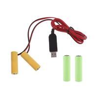 XFUYI Eliminadores de batería AA 2 en 1 Fuente de alimentación USB Reemplace Las baterías AA LR6 de 3 V para Relojes, cámaras de Juguete, Tiras de luz navideñas