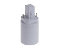 XFUYI G24 a E27 Base de zócalo Tornillo Lámpara LED Bombilla halógena Adaptador Convertidor ABS