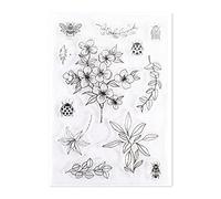 XFUYI Hermoso Sello de Silicona Transparente Blessing para Tarjetas de Navidad y Año Nuevo, Papel de Scrapbooking y Suministros para Hacer Arte.