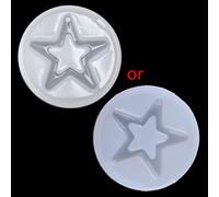 XFUYI Molde de Silicona con Forma de Estrella y corazón para joyería, Ideal para Crear Collares, Pendientes y dijes.