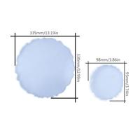 XFUYI Molde de Silicona para Bandeja Redonda, Molde para Plato de Fruta, Molde para Servir, Molde de Cristal epoxi, Bandeja para Posavasos, Molde de Cristal