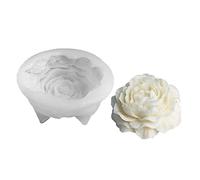 XFUYI Moldes de jabón de Flores, Molde de Silicona con Forma de peonía, Molde de fundición de Resina epoxi Artesanal, Herramienta para Decorar Pasteles