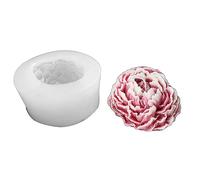 XFUYI Moldes de jabón de Flores, Molde de Silicona con Forma de peonía, Molde de fundición de Resina epoxi Artesanal, Herramienta para Decorar Pasteles