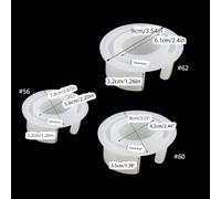 XFUYI Moldes de Silicona para Pulseras de Resina de 3 tamaños, moldes de fundición de Resina para brazaletes Abiertos con Fuente C para fabricación de Joyas.