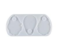 XFUYI Paleta de Pintura de Artista Molde de Silicona Posavasos de ágata Moldes de Resina epoxi para Hacer Rebanadas de ágata Paleta de Maquillaje Nail Art Gel de sílice