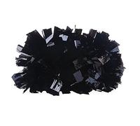 XFUYI Pompones de Animadora de Mano con Anillos para los Dedos para niños Adultos Equipo Deportes Fiesta Danza Animando Pompones de Animadora Negro