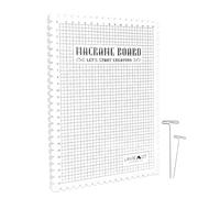 XFUYI Tablero de macramé Rejilla de 8 x 11 Pulgadas para Hacer Joyas, trenzar, Tejer a Mano, proyectos de Pulseras, anudar, Hilo de Silicona y plástico