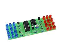 XFUYI Tablero de práctica de Soldadura con Luces electrónicas, LED NE555 CD4017 IC, Kits de Luces electrónicas LED, plástico Azul de Dos Colores