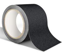 XFXIA Antideslizante Cinta Adhesiva Negra 25cm*5m Cinta de Seguridad Alta Tracción Fuerte Apretón Abrasivo, Tiras Antideslizante para Escalones, Rampas y Suelos Interiores y Exteriores