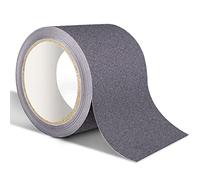 XFXIA Cinta Antideslizante Adhesiva Cinta de Seguridad Alta Tracción Fuerte Apretón Abrasivo Tiras Antideslizantes para Interiores y Exteriores, Escalones, Rampas y Suelos (10cm*5m, Gris)